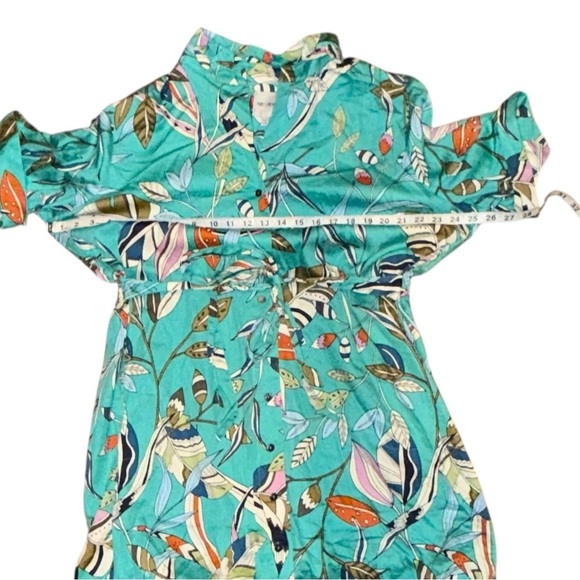 NIC+ZOE Rivera Botanical Shirtdress In Green Multi - XXL - Picture 8 of 14